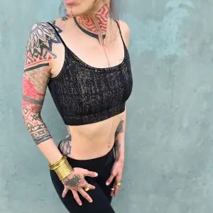 Cropped Top - Gold Drops