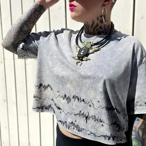 Cropped Shirt - Way of Passion -Grey Acid Washed Edition