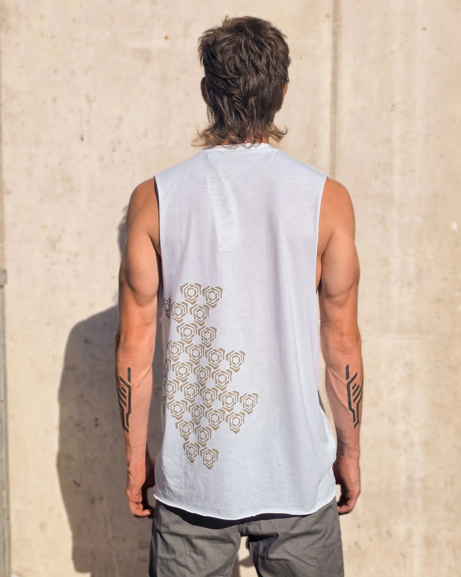 Muscleshirt "White Geometry " – Bild 3